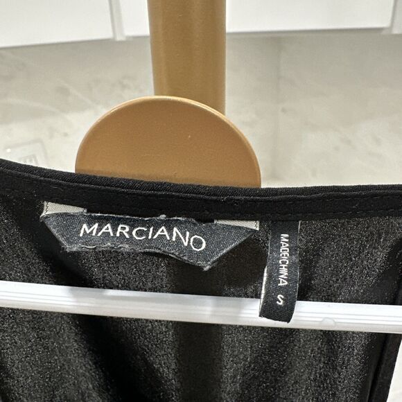 Marciano by Guess Sleeveless Top Size Small Black  Zipper Side High Low - Picture 2 of 7